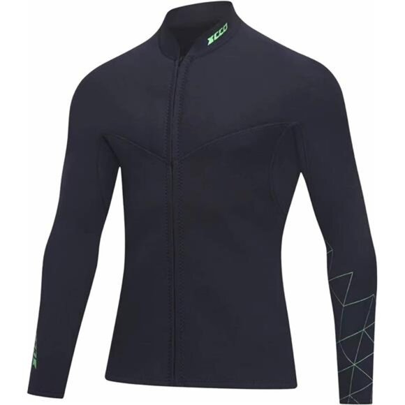 Wetsuit Top Men&Women 3mm Neoprene Wetsuits Jacket,Front Zipper Long - Picture 2 of 7